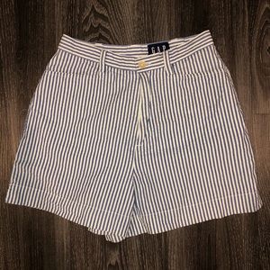 Seersucker high waisted shorts